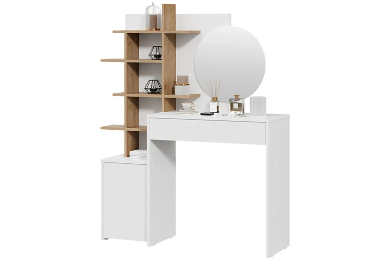 Стол туалетный Голден Тип 1 (Белый/Дуб крафт золотой) — Мебель-центр Озерцо