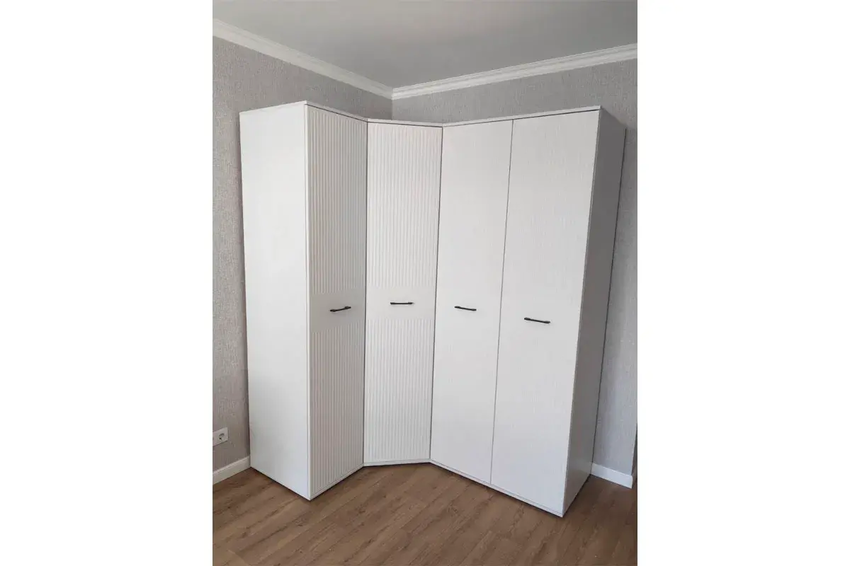 Шкаф Шарлиз 2-х дв. для платья и белья (Белое сияние/Белый снег) в мебель-центре Озерцо