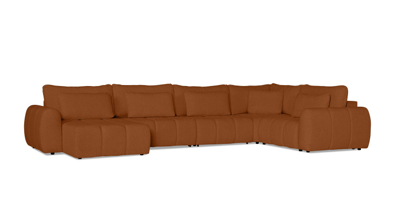 Диван -кровать П-образный Mellow-5 секц. ткань Raven 44 247x450 — купить в Озерце