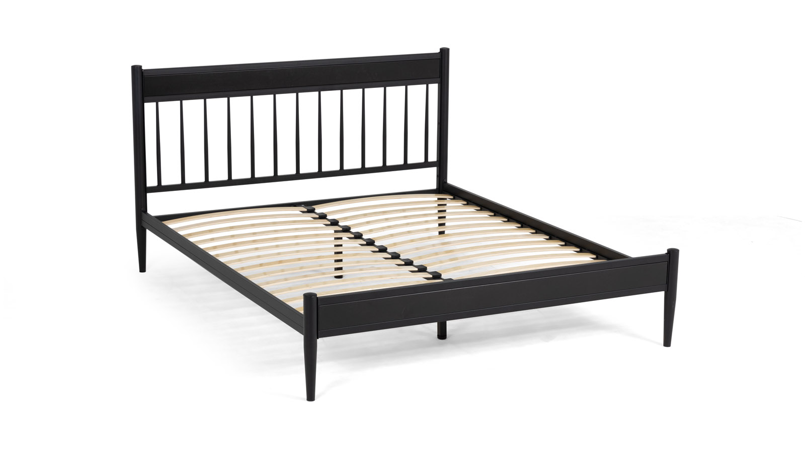 Кровать Tiara, цвет: черный шагрень+массив березы Venge 180x200 - купить в Озерце