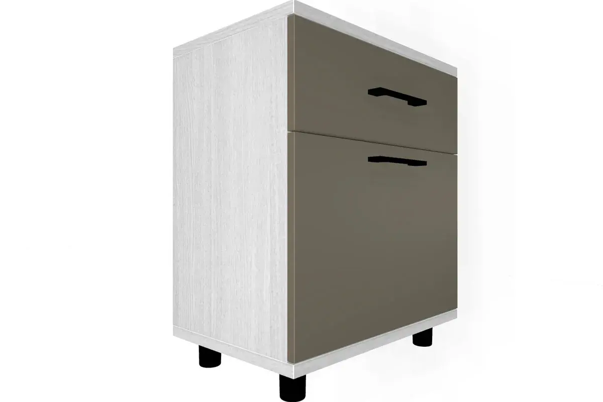 Прихожая Грейс комплект 5 (Снежный Ясень/Латте Матовый) — Мебель-центр Озерцо