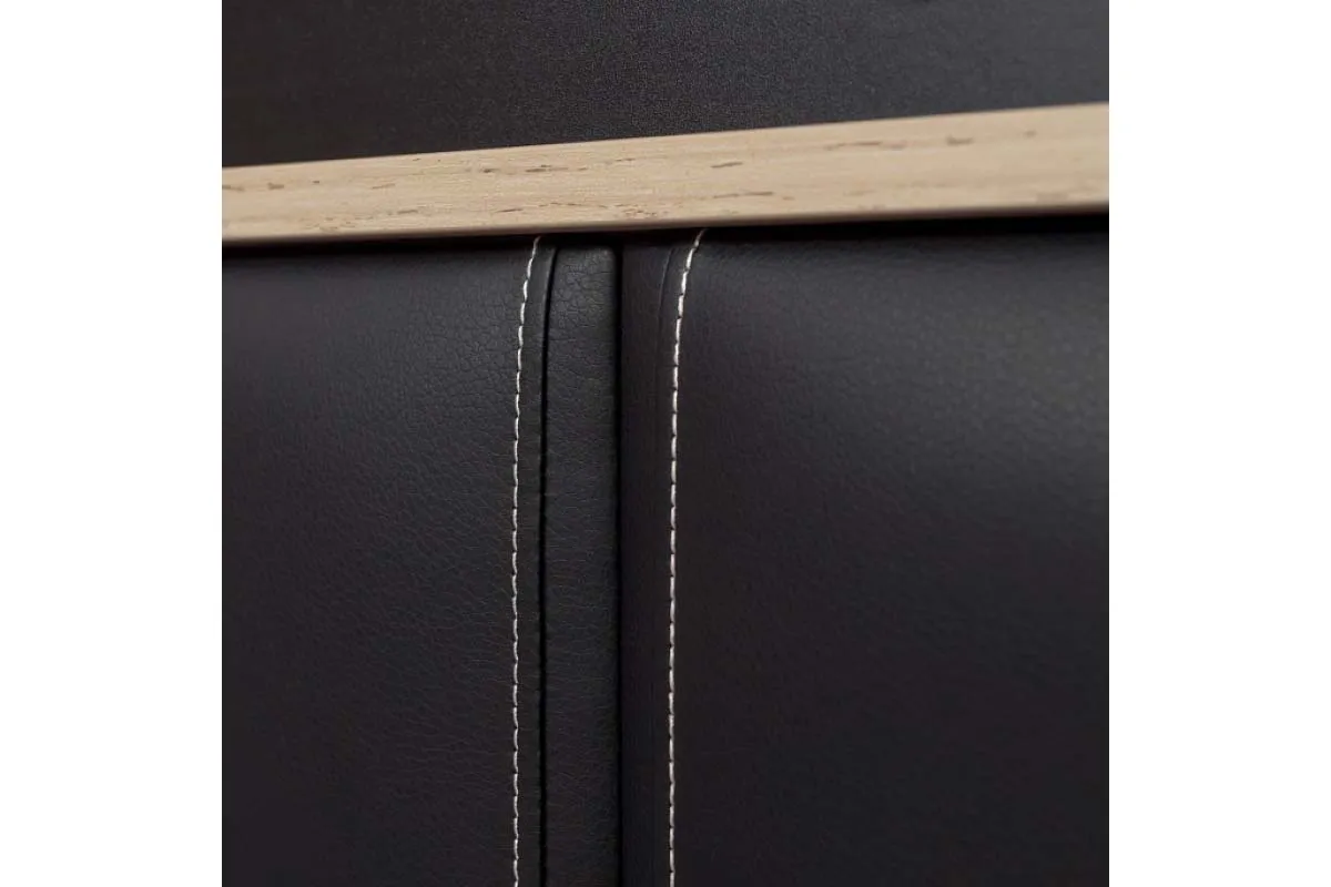 Кровать Nature Люкс 306 без основания 180х200 (Гаскон Пайн/Чёрный) - купить в Озерце