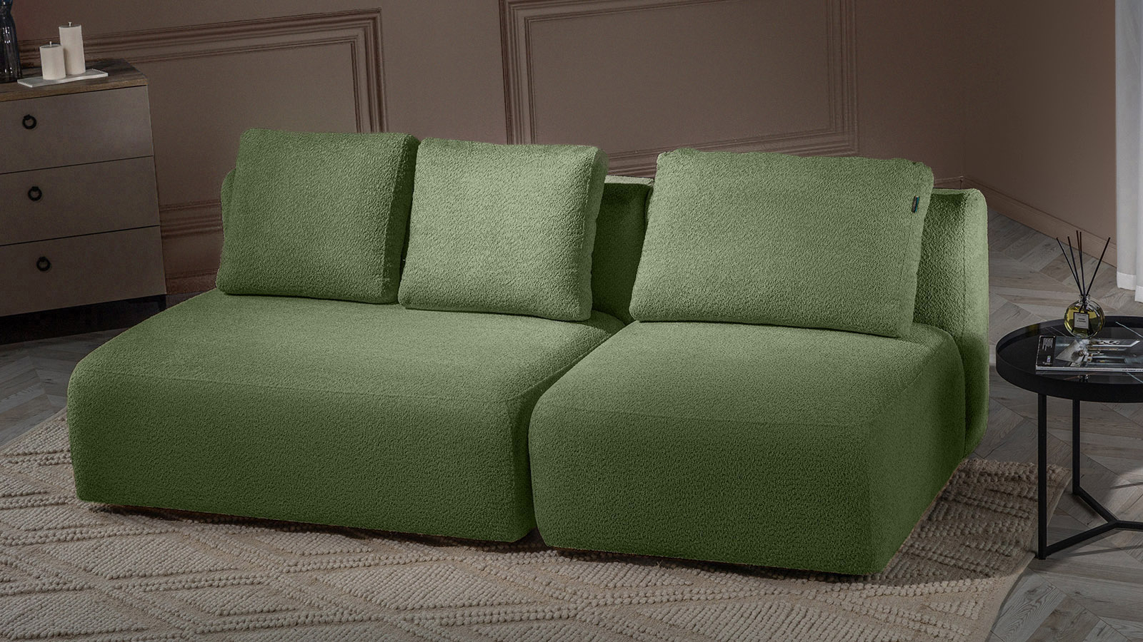 Диван модульный Molto, 2-секционный,125+ 85+125+85, ткань Soul 618 107x214 — купить в Озерце