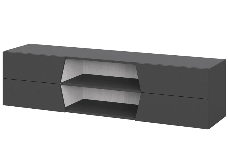 Тумба навесная Оникс-11 (Графит/Анкор белый) — Мебель-центр Озерцо