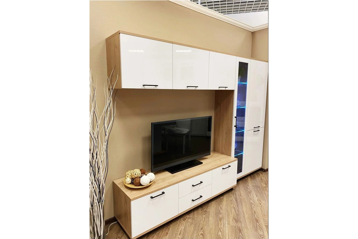 Шкаф многоцелевой ШК-5075-АС-БГ (Ясень Асахи/Белый Бриллиант Глянцевый) в мебель-центре Озерцо