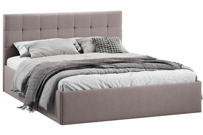 Кровать Джоли  универсальная 160х200 Тип 1 (Велюр/Мокко темный) - купить в Озерце