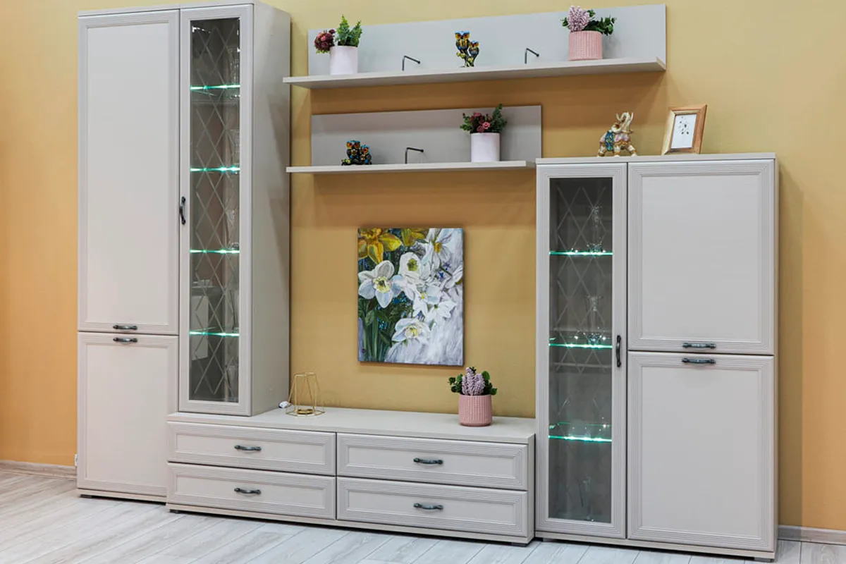 Полка ПЛ-1001-СК (Серый Кашемир) — Мебель-центр Озерцо