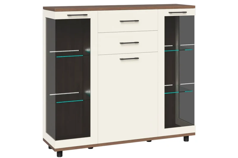 Тумба ТБ-5000-ГТ-КМ (Гикори Джексон Темный/Кашемир Матовый) — Мебель-центр Озерцо