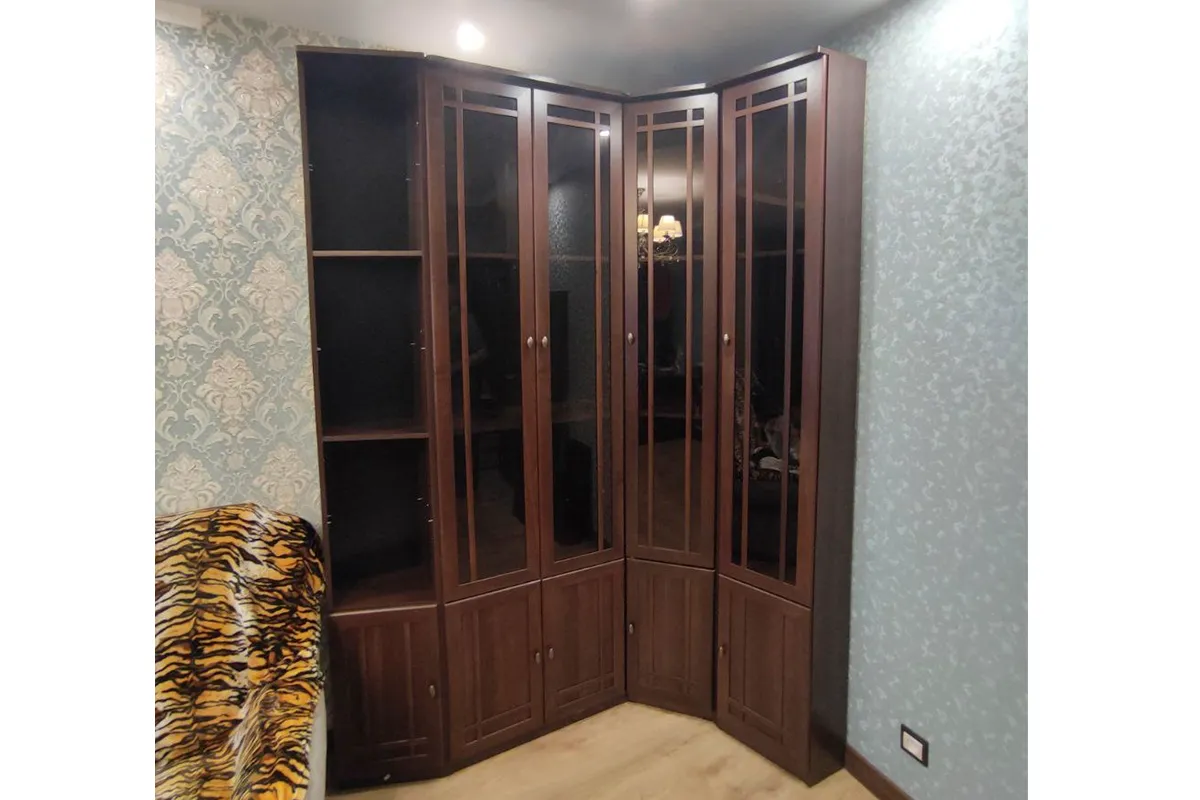 Шкаф для книг со скосом вправо Sherlock 35 (Орех шоколадный) в мебель-центре Озерцо