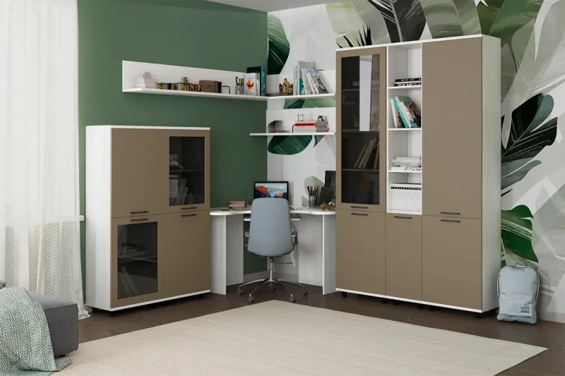 Детская Грейс композиция 6 (Снежный Ясень/Латте Матовый) — Мебель-центр Озерцо