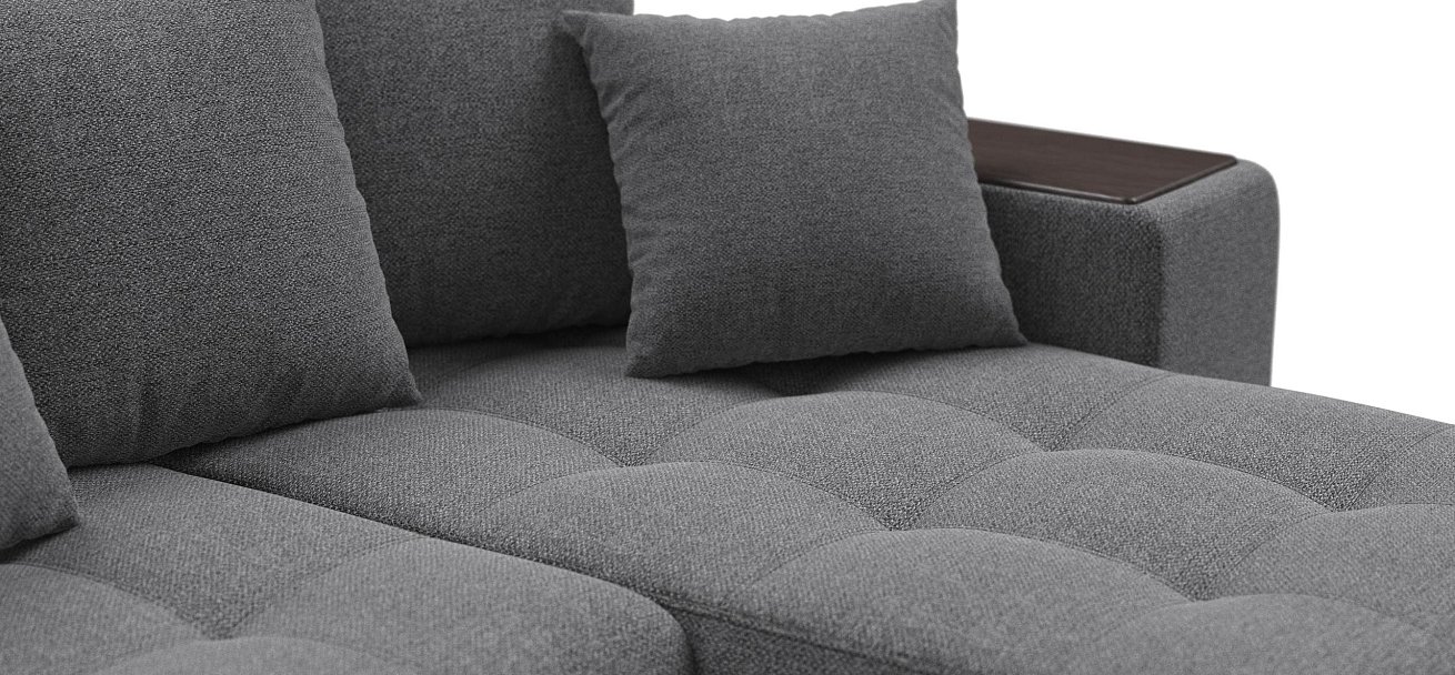 Ванкувер угловой диван Рогожка Мальмо серый — купить в Озерце