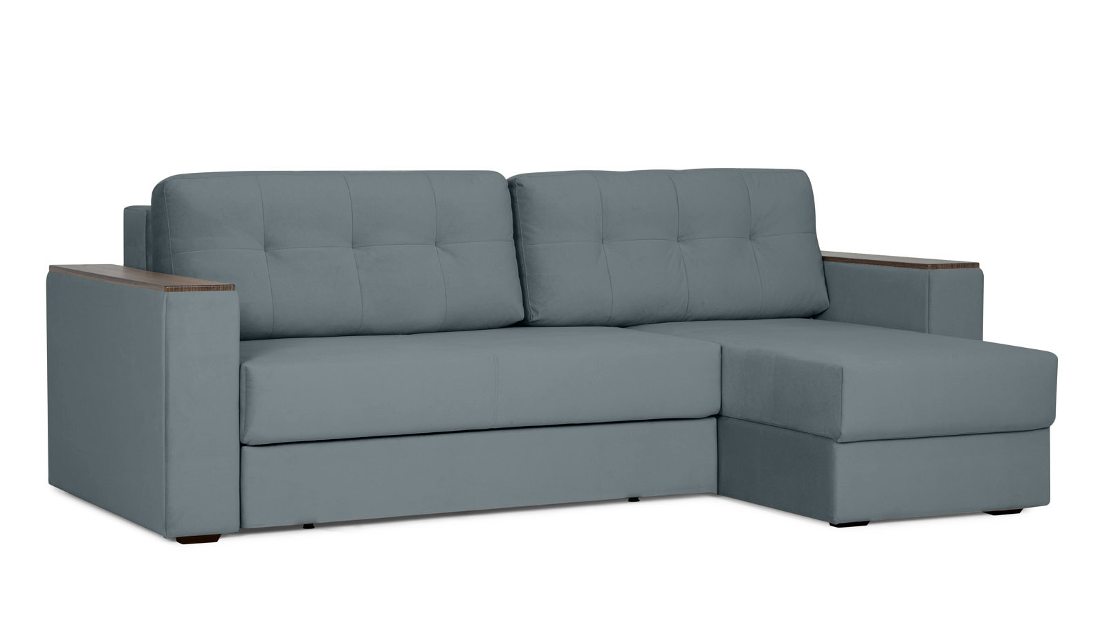 Диван угловой Loko Pro с хранением в подлокотниках, ткань Sky Velvet 18 164x212 — в мебель-центре Озерцо