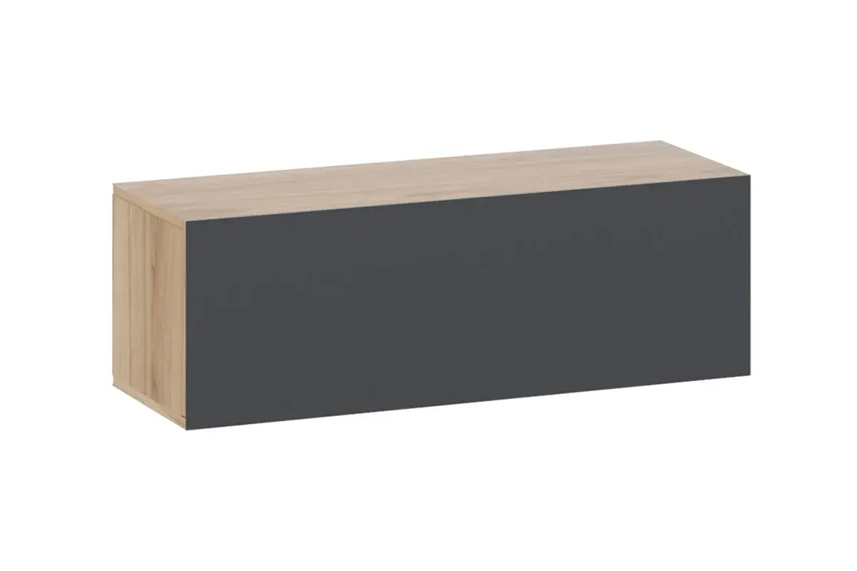 Модульная гостиная Глосс №4 (Яблоня Беллуно/Cтекло/Графит матовый) — Мебель-центр Озерцо