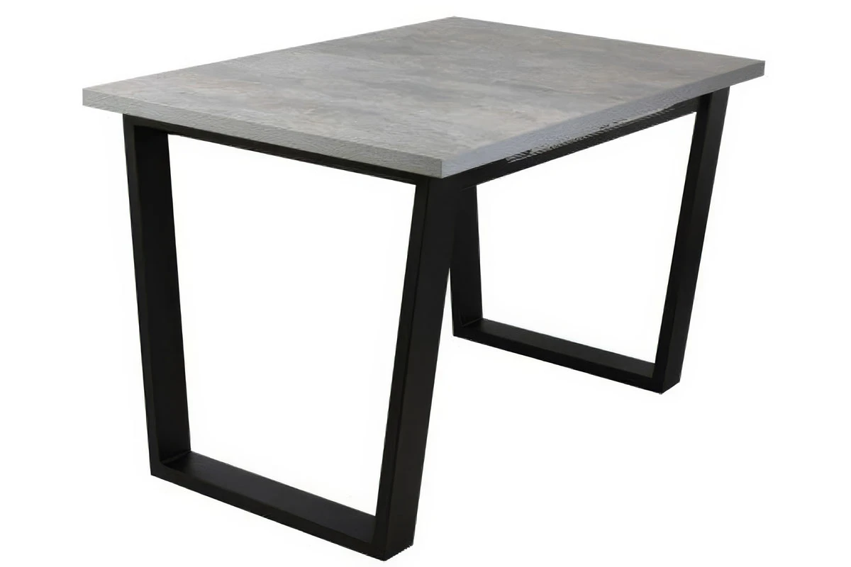 Стол раздвижной Хаген 120х80 (Муар черный/Цемент) СРП-С-031 - купить в Озерце