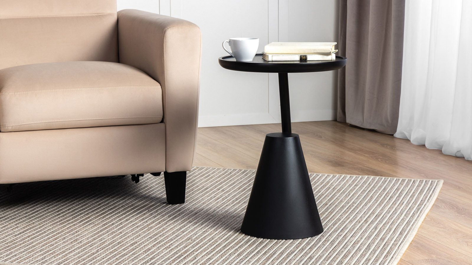 Журнальный столик Tuve, цвет Черный 40x40 — купить в Озерце