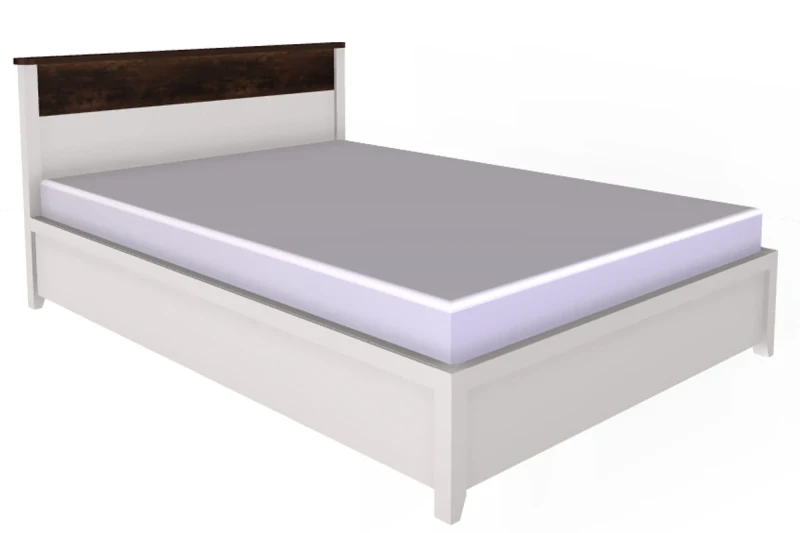 Кровать Норвуд 33 без орт.основания 140х200 (Белый/Орех шоколадный) - купить в Озерце