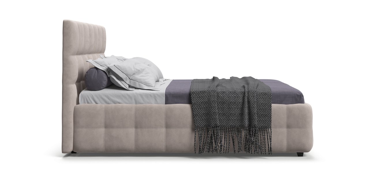 Кровать Босс 160*200 Про велюр Monolit латте - купить в Озерце