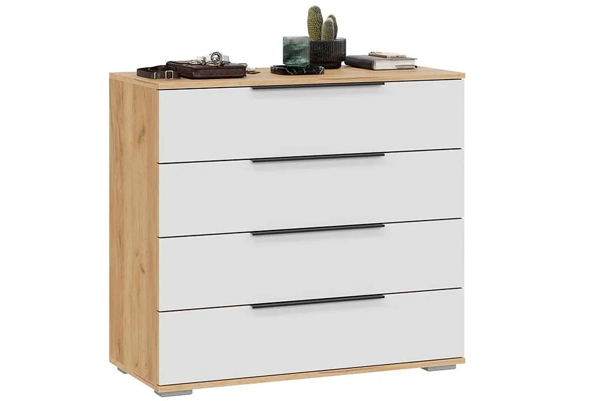 Комод Джоли (Дуб Крафт Золотой/Белый матовый) — Мебель-центр Озерцо