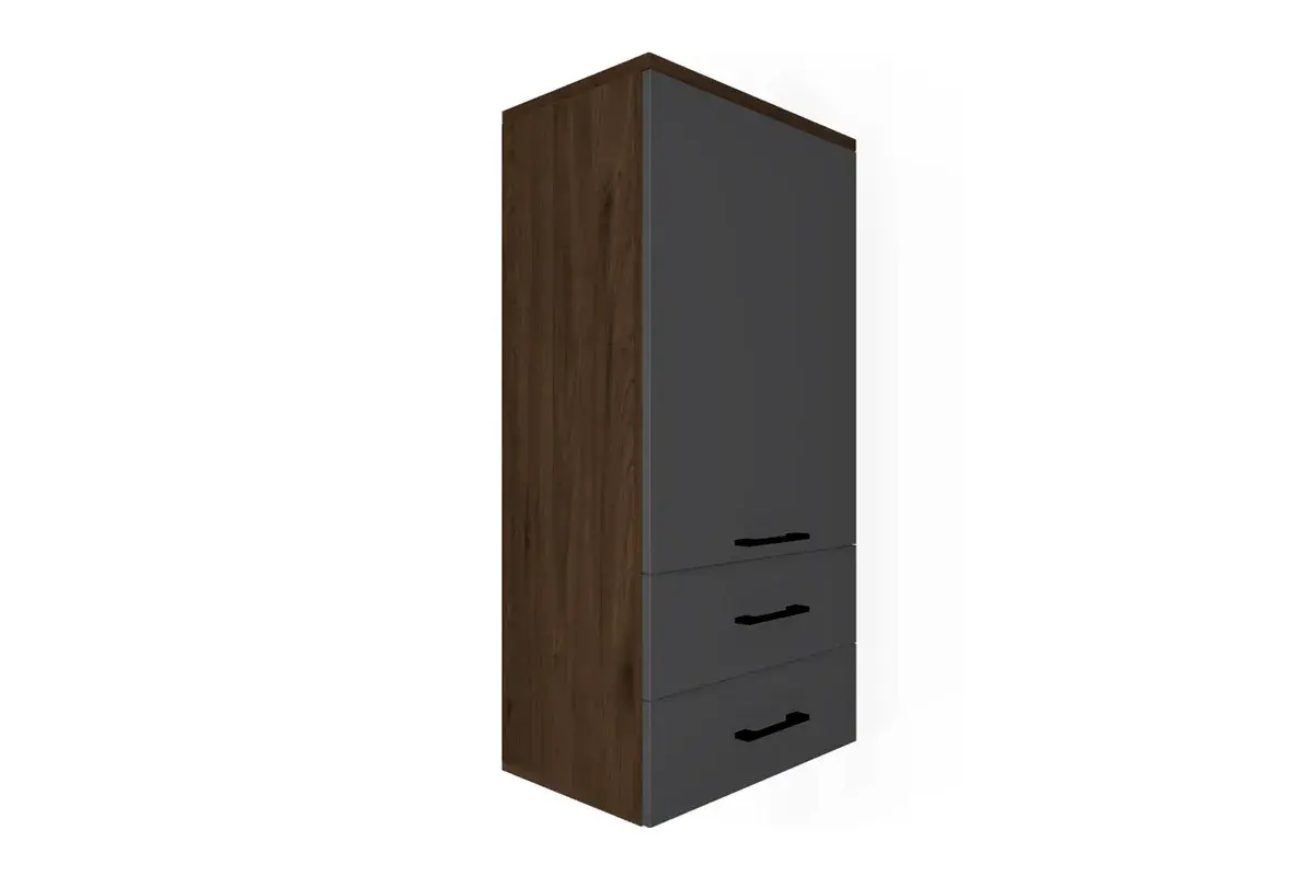 Гостиная Грейс комплект 11 (Гикори Джексон темный/Антрацит Матовый) — Мебель-центр Озерцо