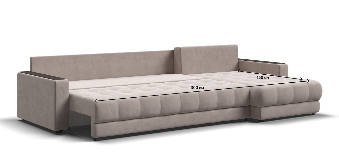 Босс Макс угловой диван Велюр Монолит латте — купить в Озерце