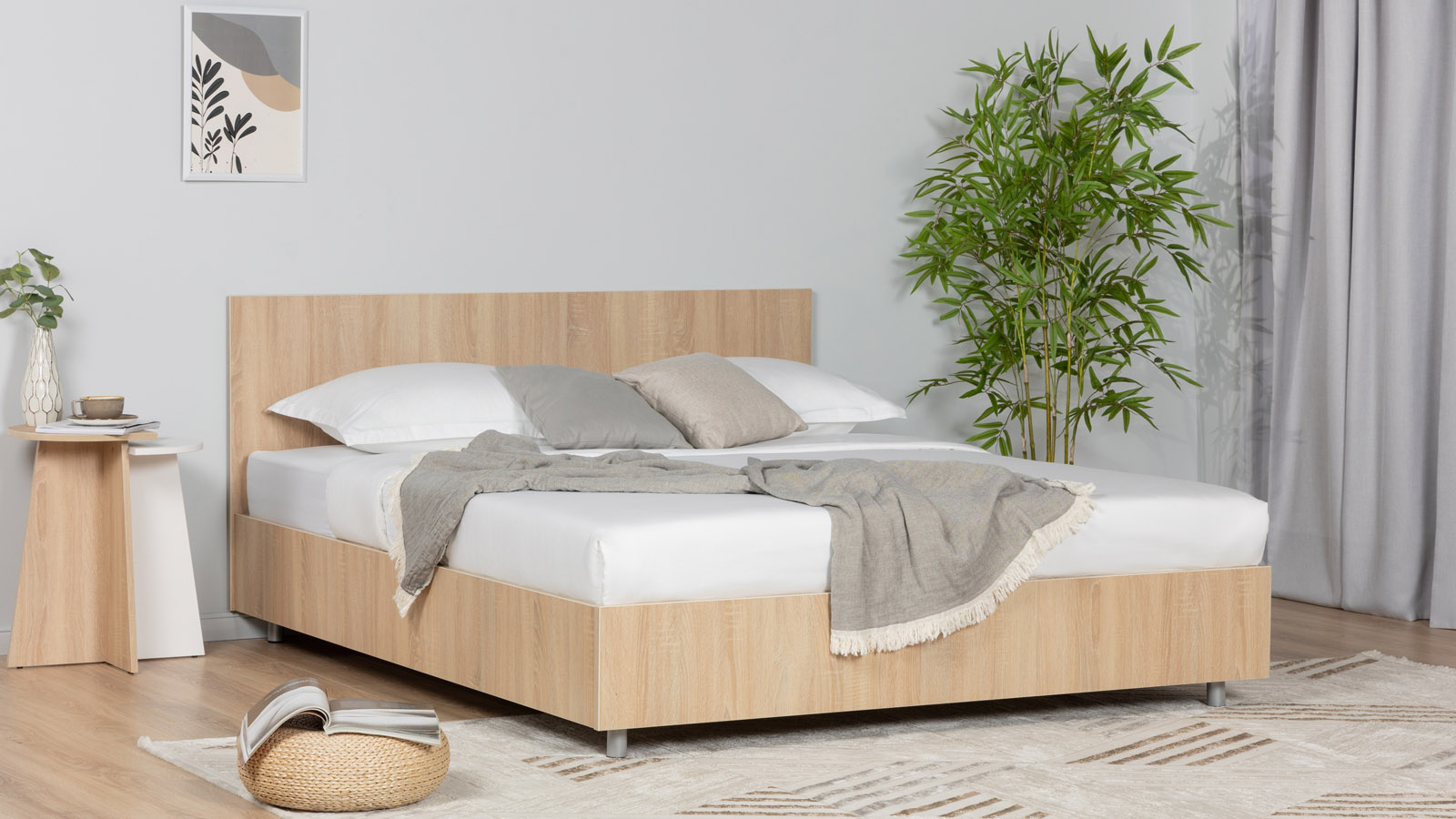 Кровать Story Pro, цвет Дуб Бардолино натуральный 160x200 - купить в Озерце