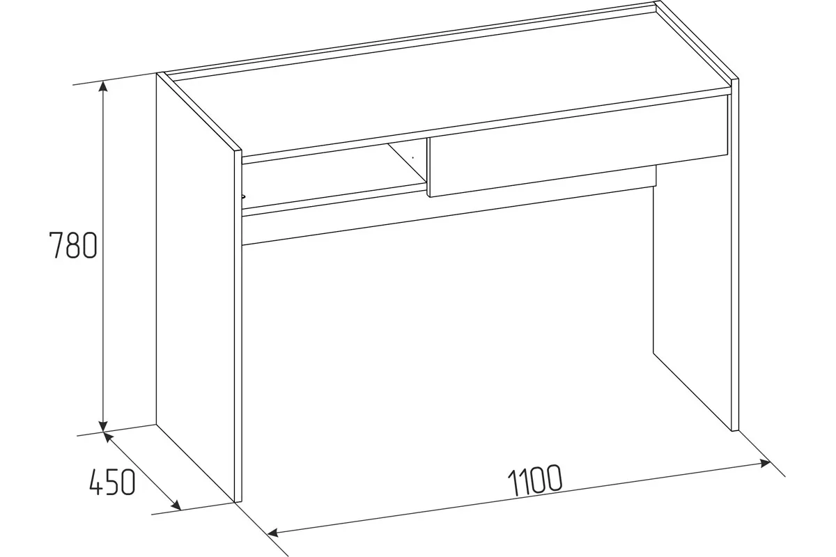 Стол письменный Флекс 15 (Дуб Шавиниган) — Мебель-центр Озерцо