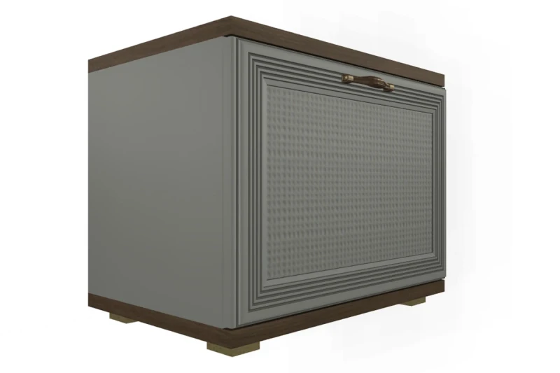 Тумба ТБ-1052-ГТ-СО (Гикори Джексон Темный/Серый Оникс) — Мебель-центр Озерцо