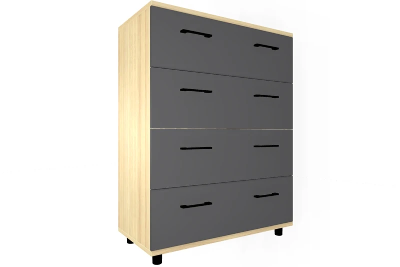 Комод КМ-5011-АС-АМ (Ясень Асахи/Антрацит Матовый) — Мебель-центр Озерцо