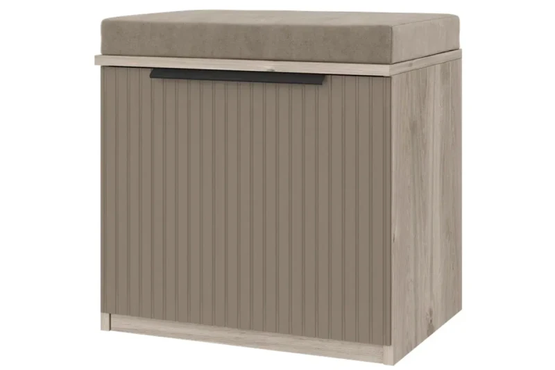 Тумба для обуви Астория 14 (Дуб кастелло серый / Грей софт) — Мебель-центр Озерцо