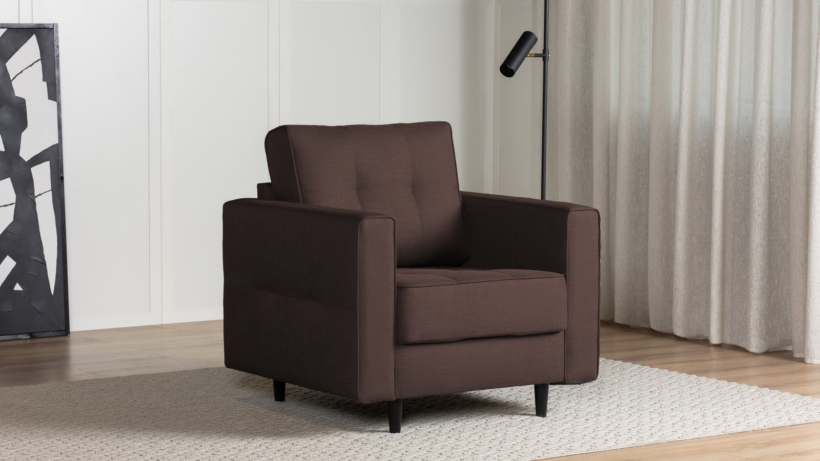 Кресло Amani Pro, Тк. Lidot brown (подлокотник: 15 см) 89x93.5 — купить в Озерце