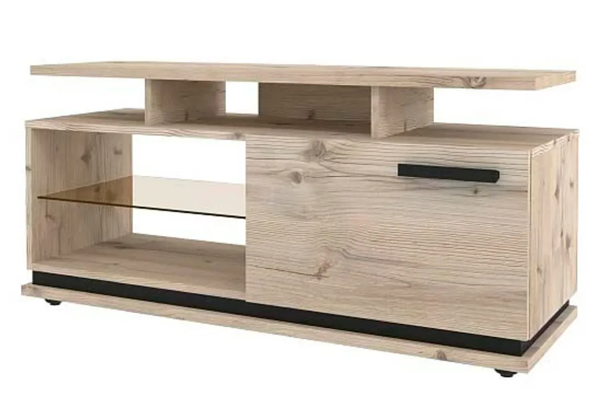 Nature 333 Тумба ТВ малая (Гаскон пайн/Черный) — Мебель-центр Озерцо