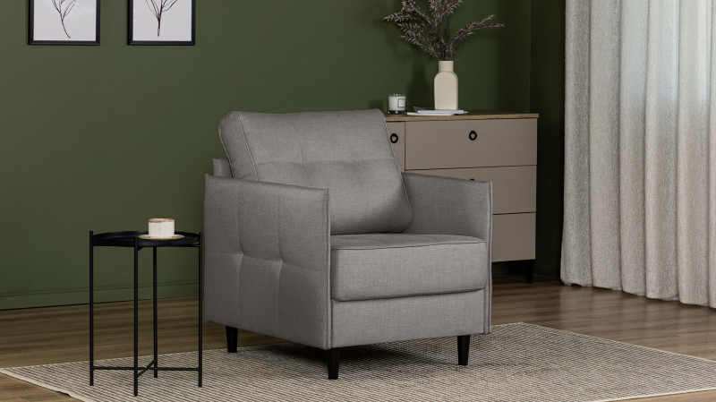 Кресло Amani Pro, Тк. Lidot grey (подлокотник: 5 см) 73.5x89 — купить в Озерце