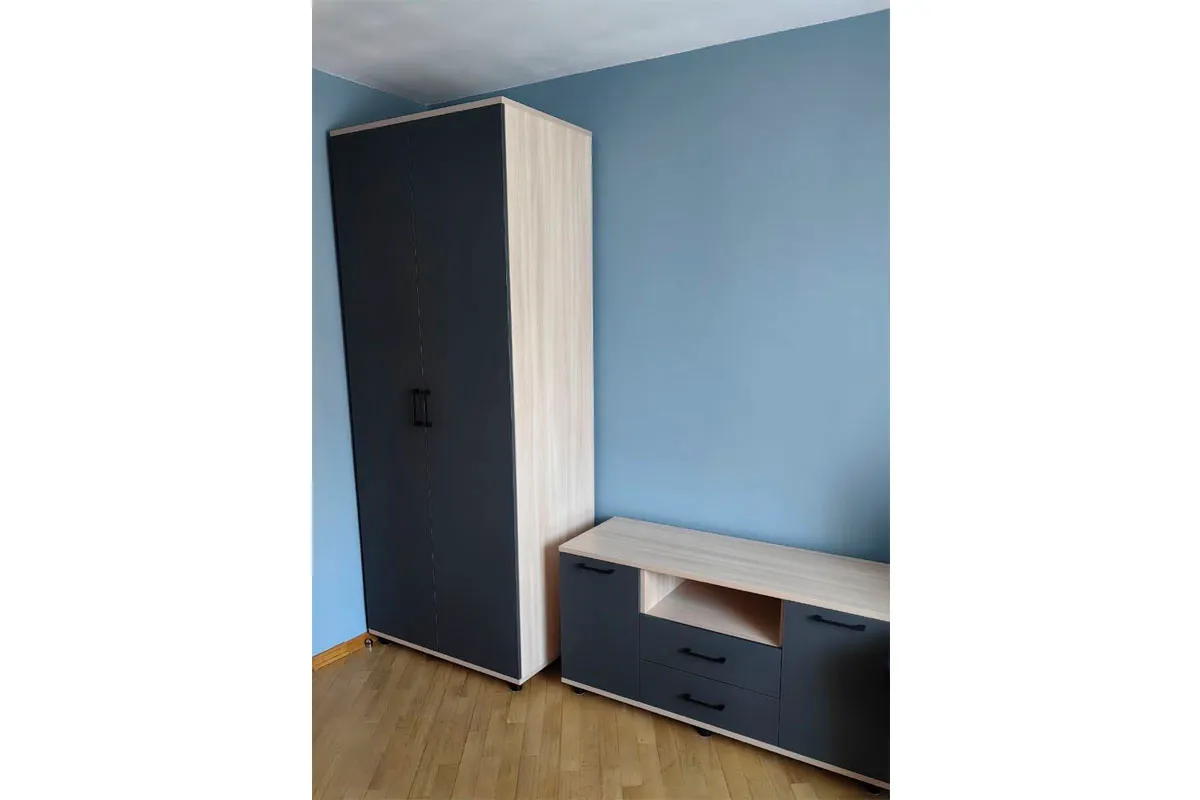Шкаф для одежды и белья ШК-5008-АС-АМ (Ясень Асахи/Антрацит Матовый) в мебель-центре Озерцо