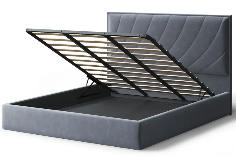 Кровать без опоры София с ПМ 180х200 (Бренди лайт 28/Серый) - купить в Озерце