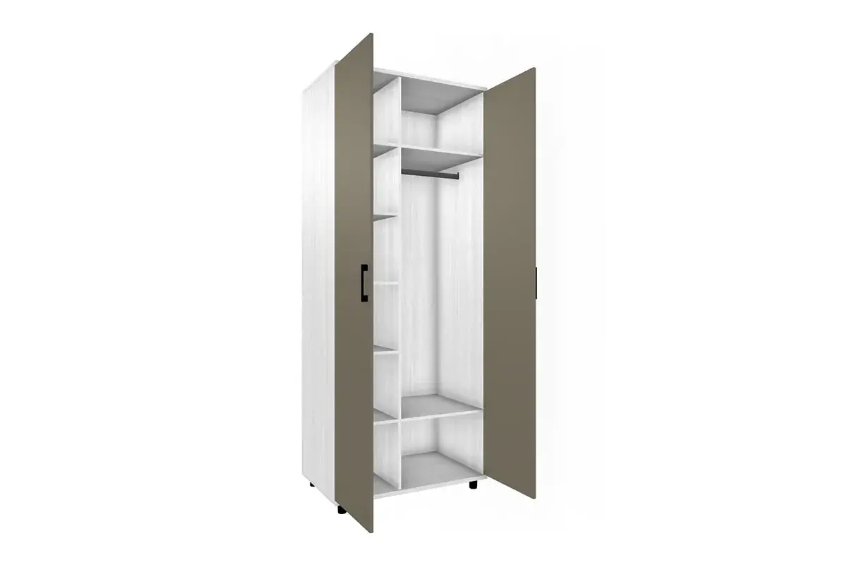 Шкаф для одежды и белья ШК-5008-СЯ-ЛМ (Снежный Ясень/Латте Матовый) в мебель-центре Озерцо