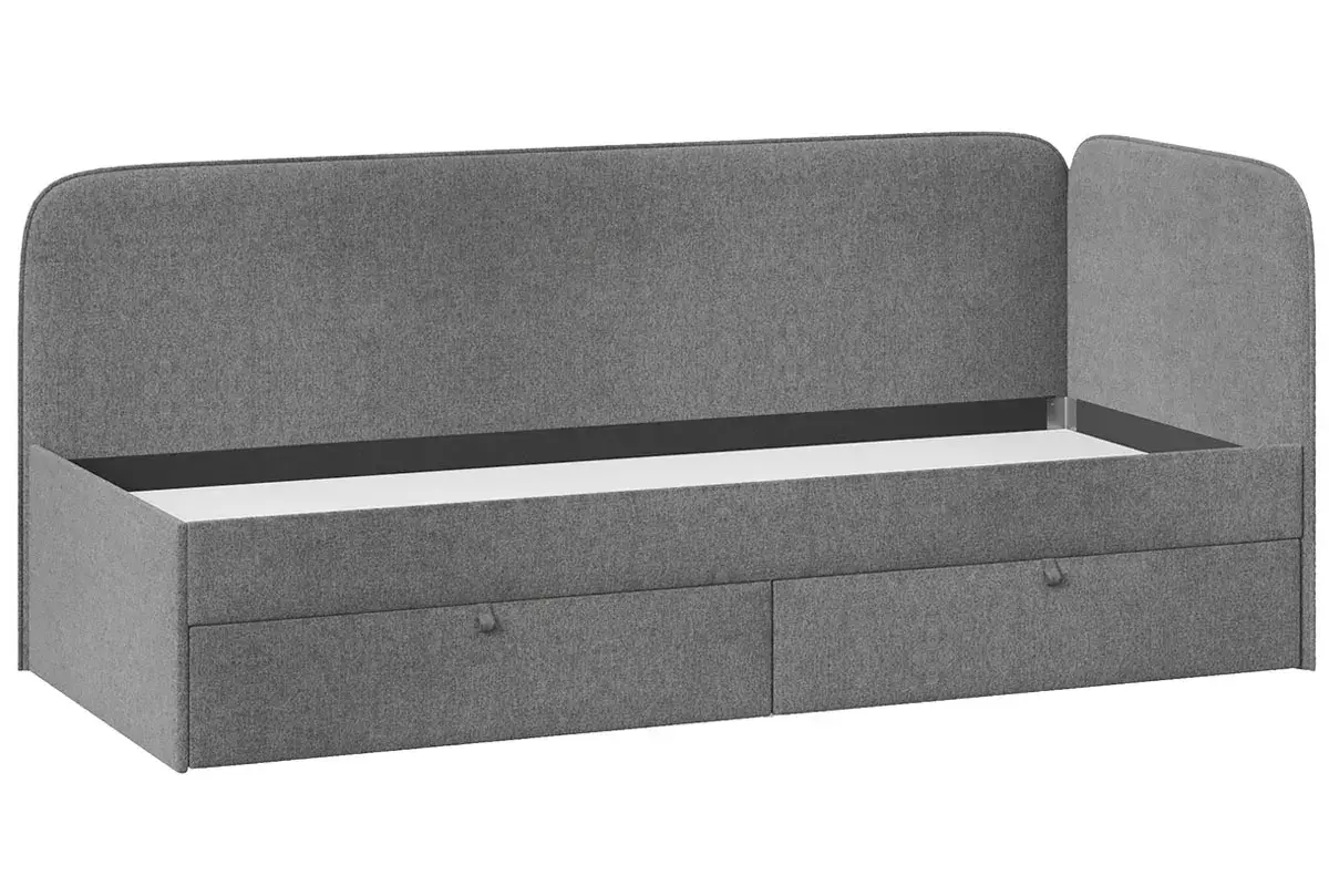 Кровать Молли с мягкой обивкой Тип 1 80х200 (Микровелюр/Scandi Graphite 22) - купить в Озерце