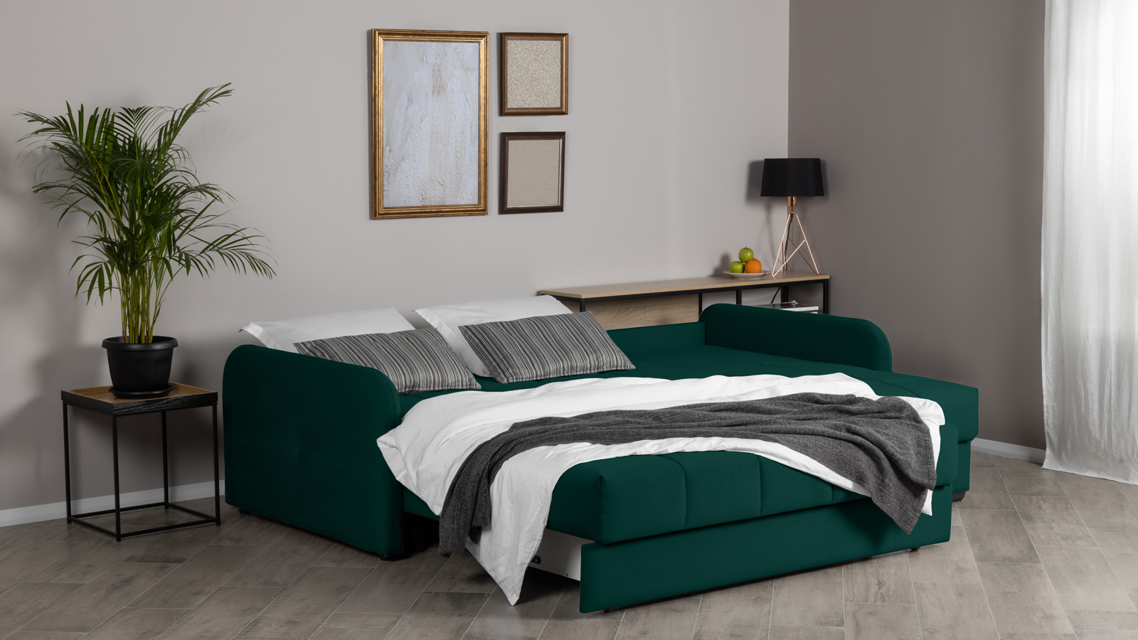 Диван угловой Domo Pro с мягкими подлокотниками, стежка квадрат, ткань Sky Velvet 42 140x216 — купить в Озерце