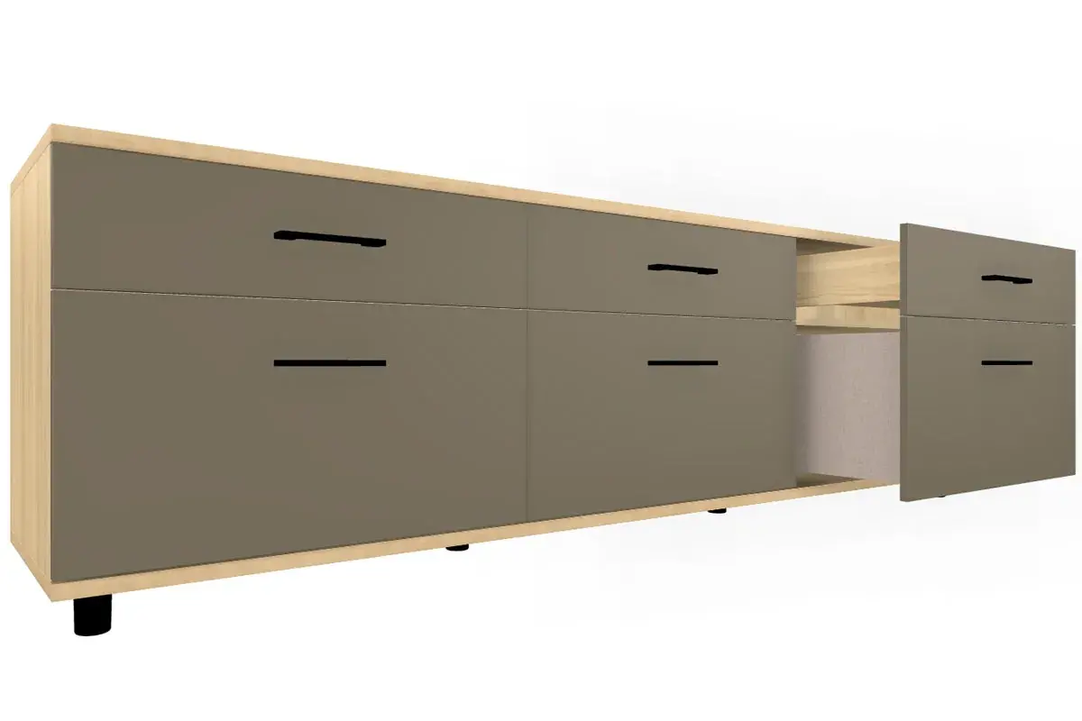 Тумба ТБ-5027-АС-ЛМ (Ясень Асахи/Латте Матовый) — Мебель-центр Озерцо