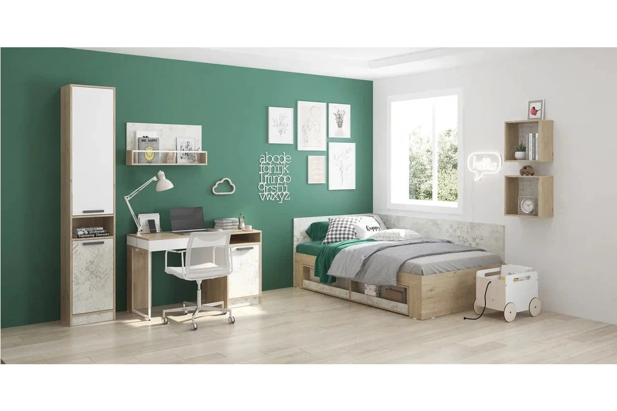 Стол прямой Алиса Мод. 4 (Гикори Джексон/Спринт/Белый) — Мебель-центр Озерцо