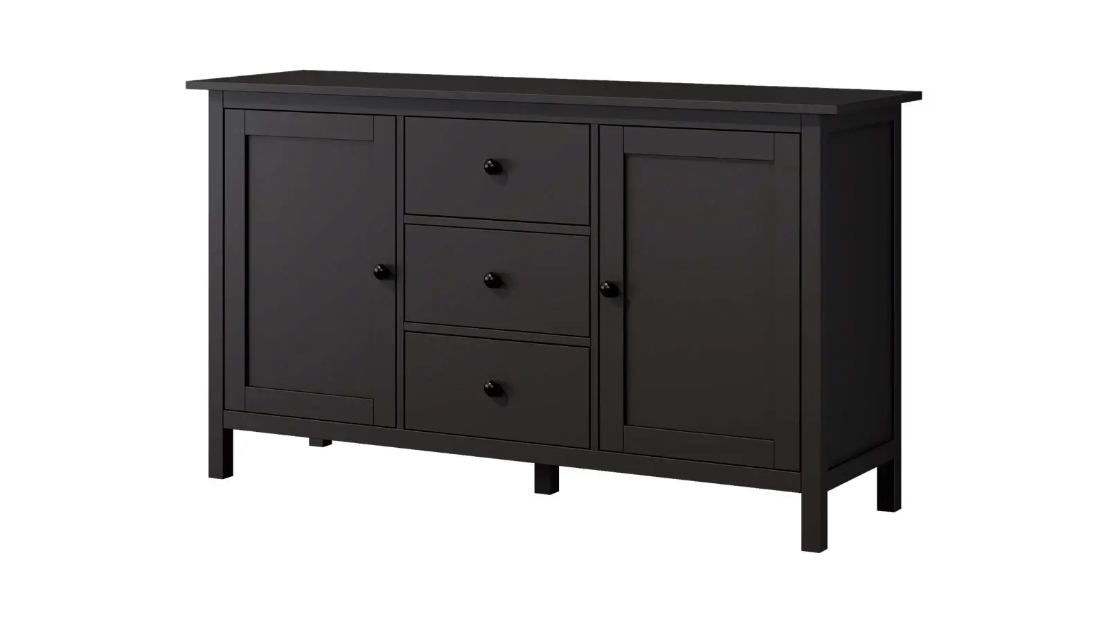 Комод 3 ящика и 2 двери Terek, цвет Черный 47x157 — купить в Озерце