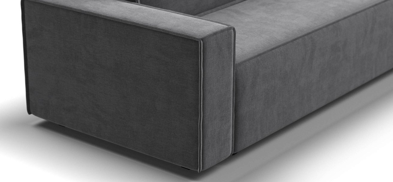 Лофт диван Велюр Монолит серый — купить в Озерце