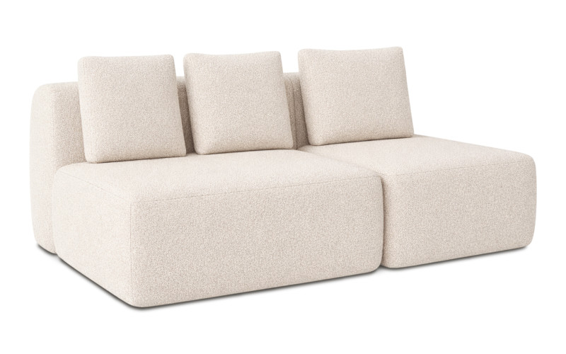 Диван модульный Мольто-2 секц-пуф 125+85-спинка 125+85-Тк. Rokky snow 57x367 — купить в Озерце