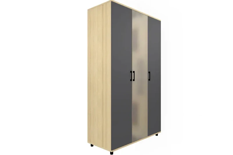 Шкаф для одежды и белья ШК-5001-АС-АМ (Ясень Асахи/Антрацит Матовый) в мебель-центре Озерцо