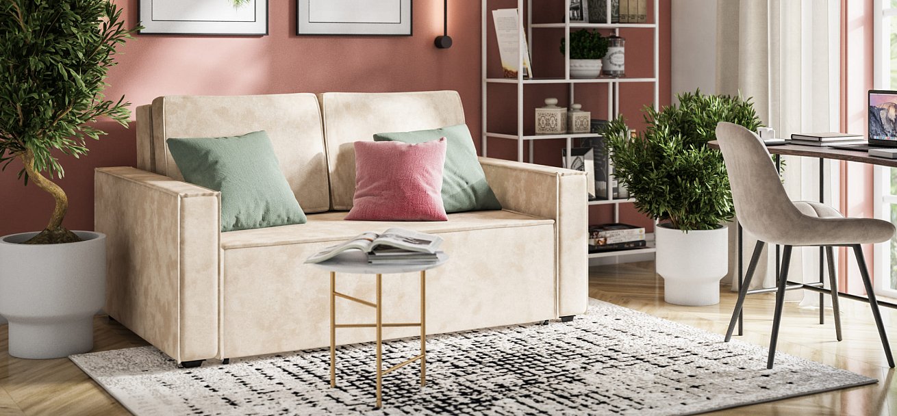 Диван NORD Compact велюр Alkantara пепел — купить в Озерце