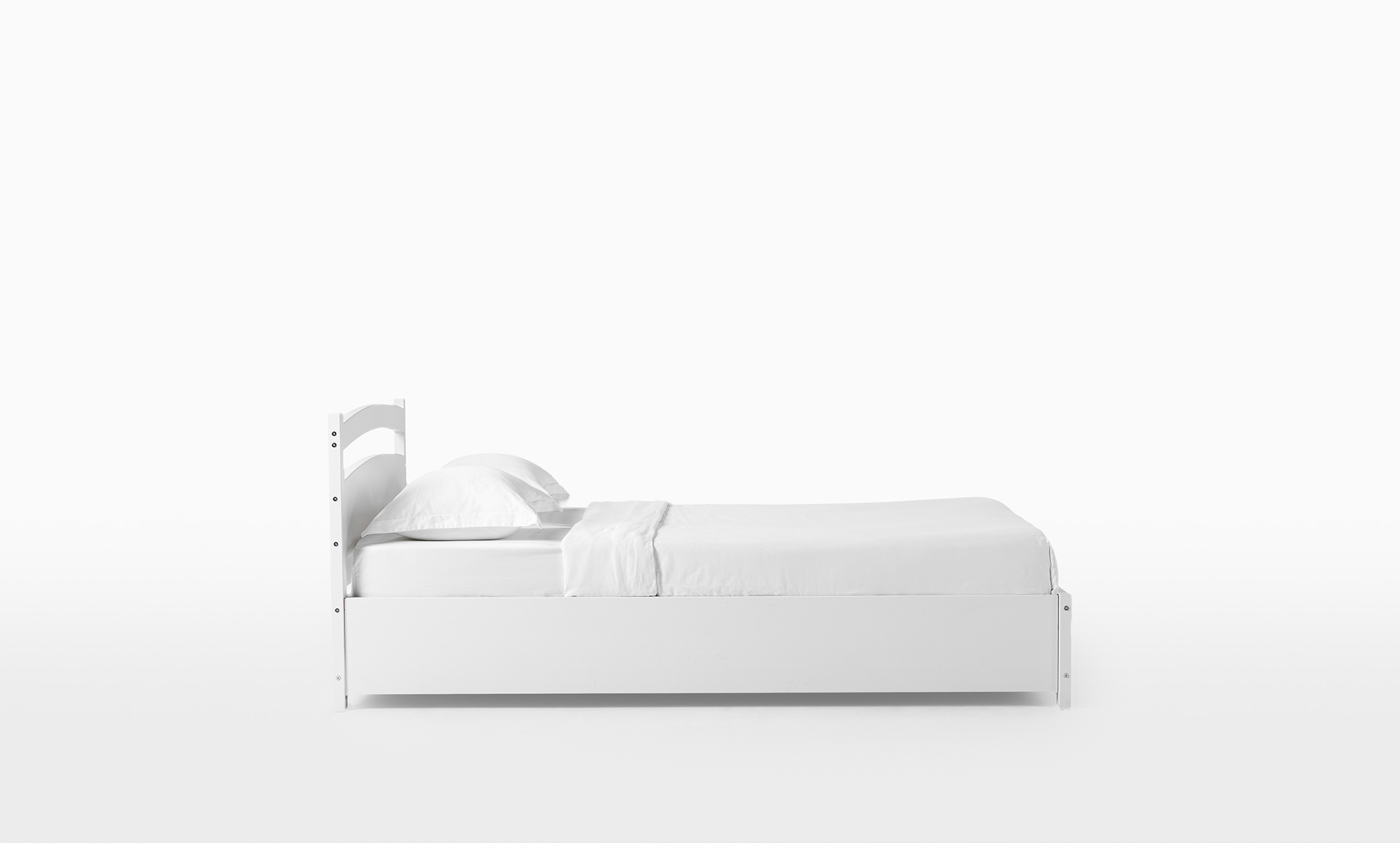 Кровать из массива Vesta Pro, цвет белый, 90x200 - купить в Озерце
