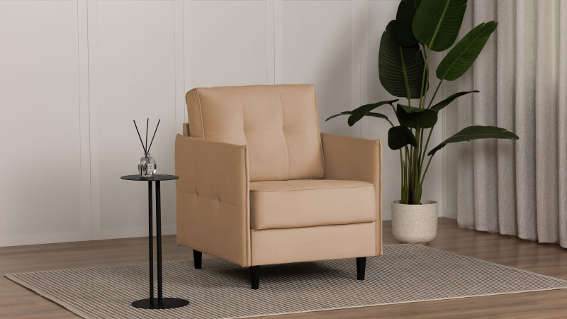 Кресло Amani Pro, Тк. Casanova Beige (подлокотник: 5 см) 73.5x89 — купить в Озерце