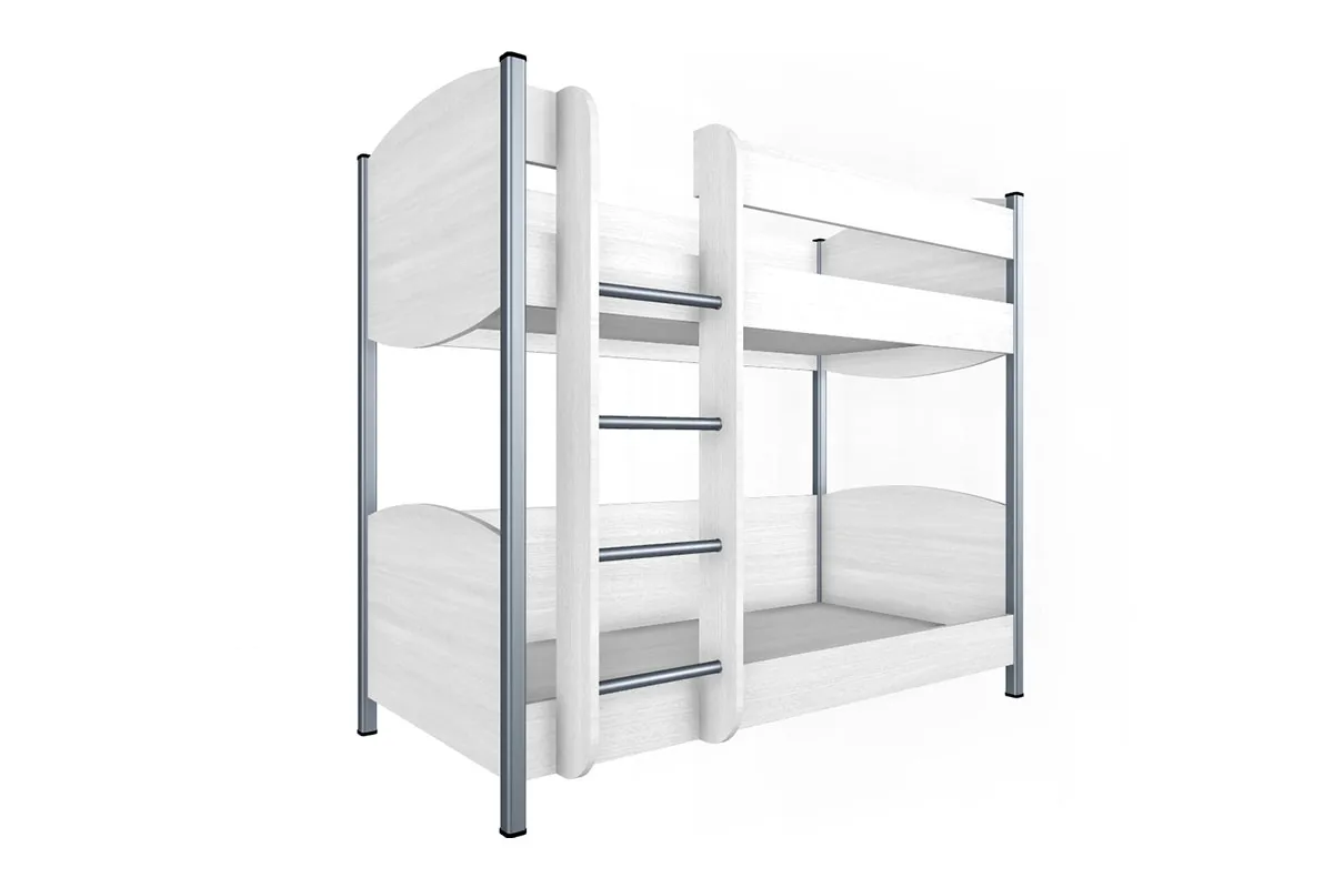 Кровать КР-123 90х190 2 места (Снежный Ясень) - купить в Озерце