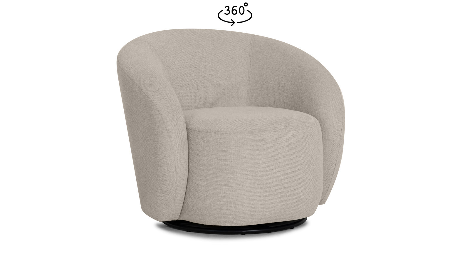 Кресло поворотное Nuage, ткань Forte 01 86x90 — купить в Озерце