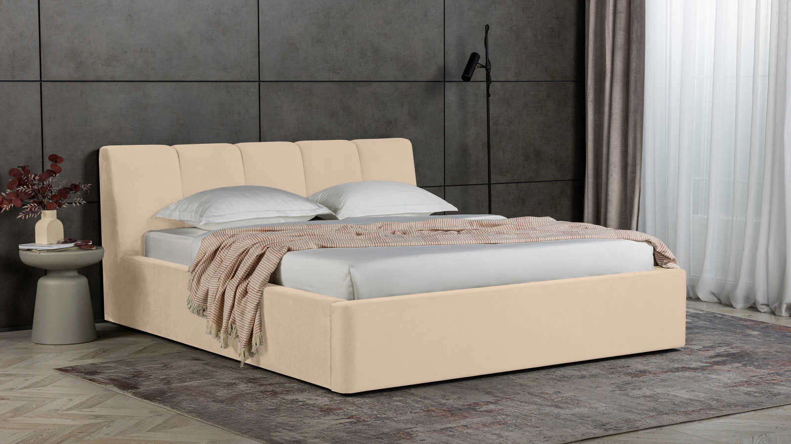 Кровать Niks Тк. Casanova Milk 180x200 - купить в Озерце
