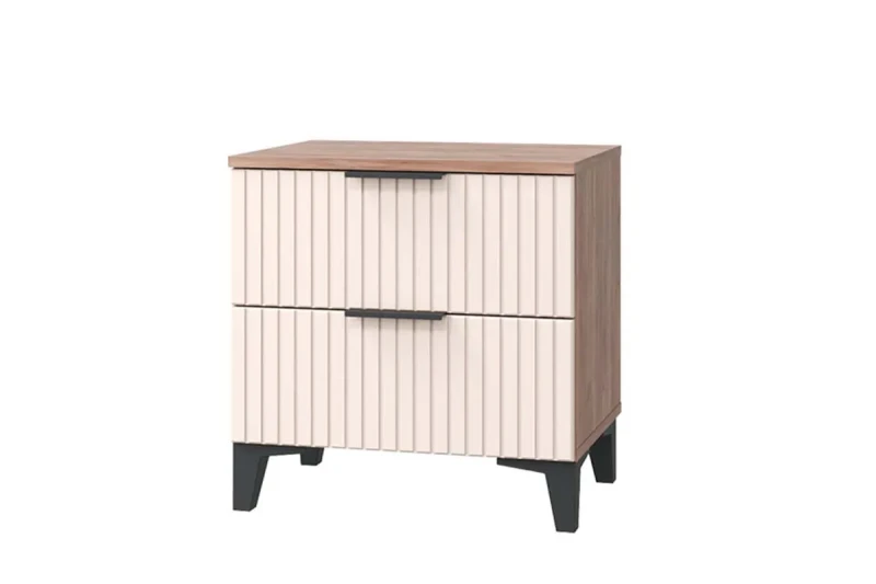 Тумба прикроватная Тоскана (Дуб Табачный/Бисквит) — Мебель-центр Озерцо